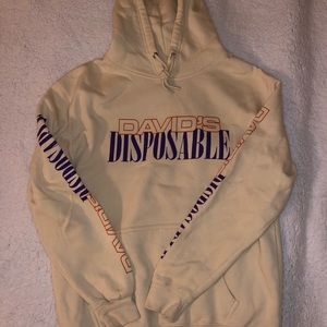 David’s Disposables Cream Hoodie Sweatshirt